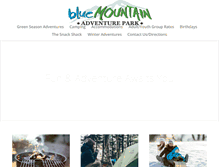 Tablet Screenshot of explorebluemountain.com